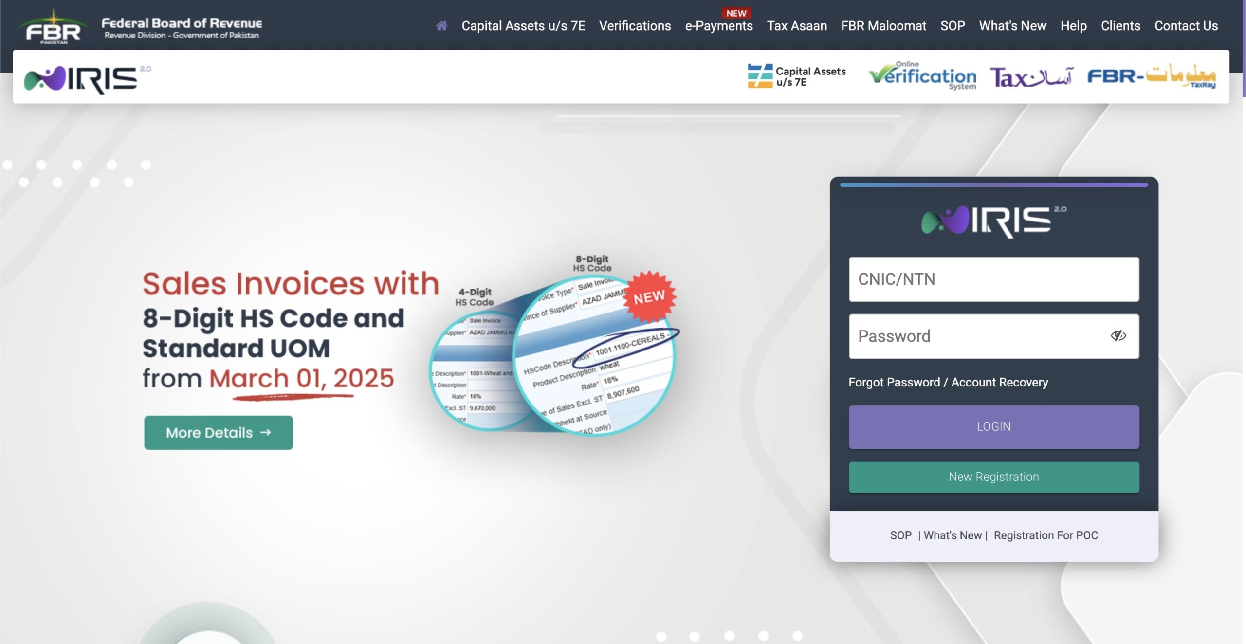 FBR Website for becoming a Filer from a Non-filer in Pakistan